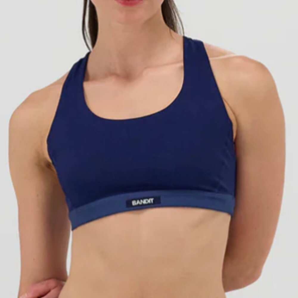 Gridlock™ Scoop Neck Run Bra - NY Navy - Small